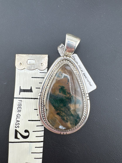 Annie McCarey Moss Agate Pendant