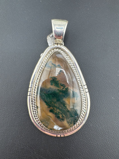Annie McCarey Moss Agate Pendant