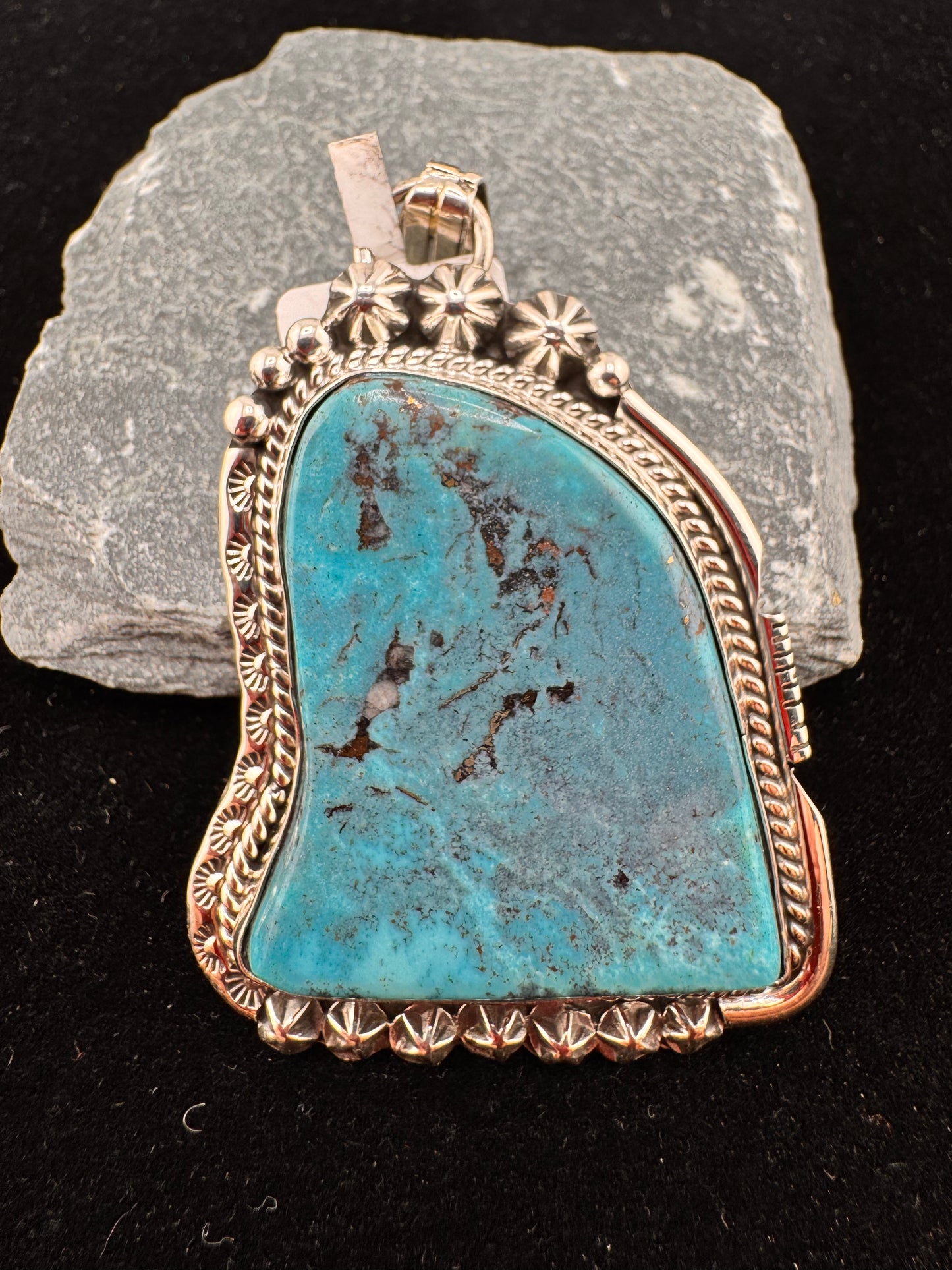 Rose Lincoln Turquoise Pendant