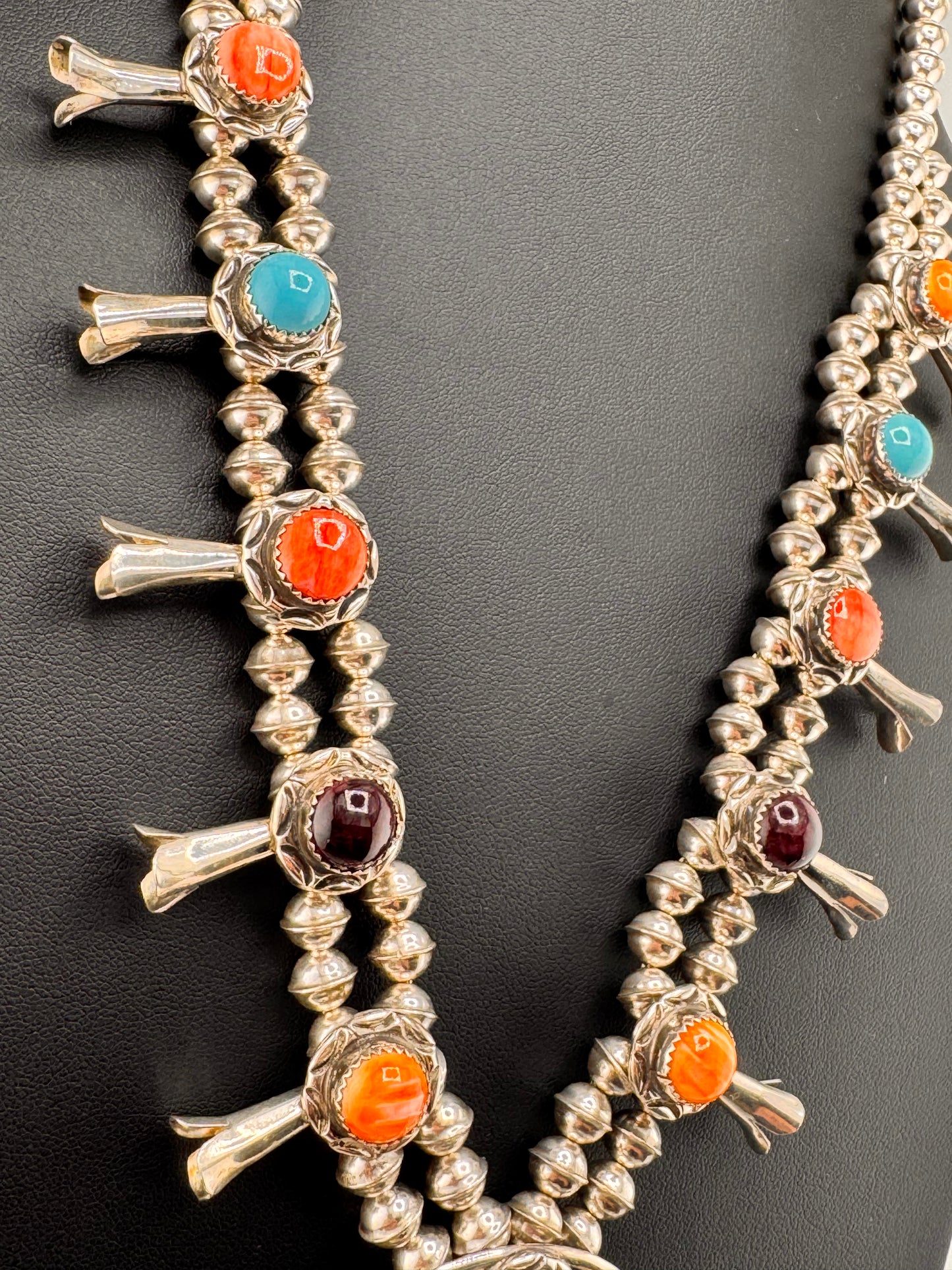 Joe Espinosa Squash blossom Necklace and Earrings Set