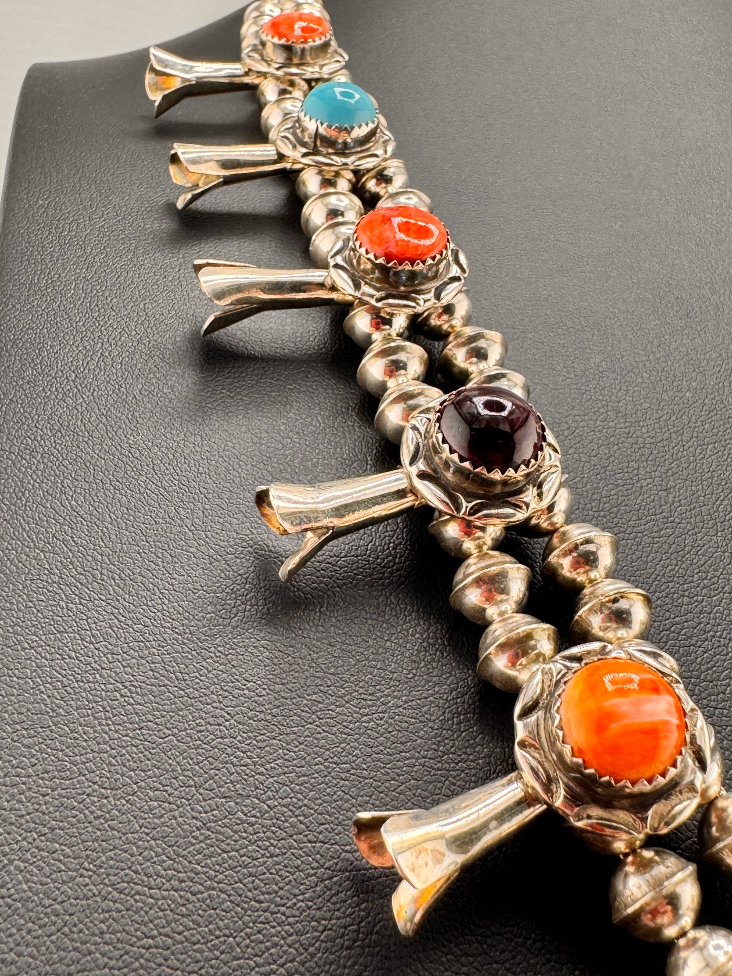 Joe Espinosa Squash blossom Necklace and Earrings Set
