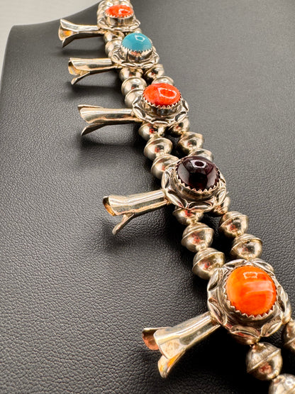 Joe Espinosa Squash blossom Necklace and Earrings Set