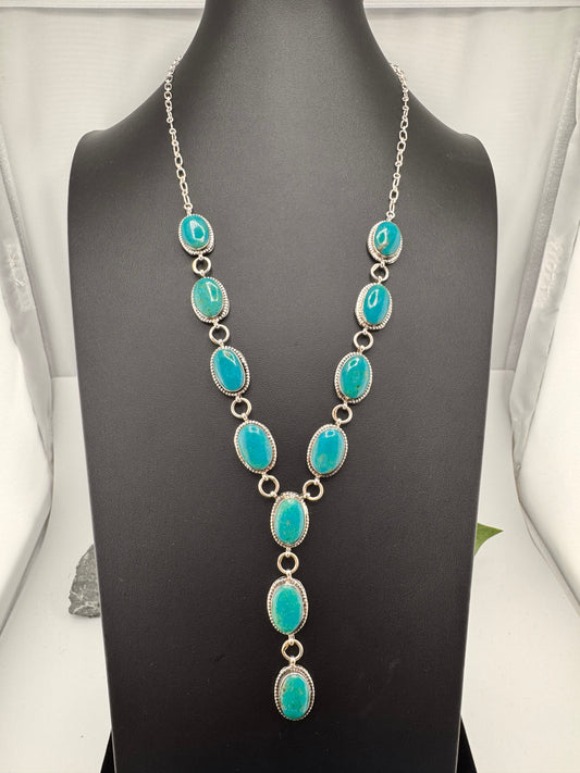 Jason B. Sterling Silver Turquoise Lariat-Style Necklace