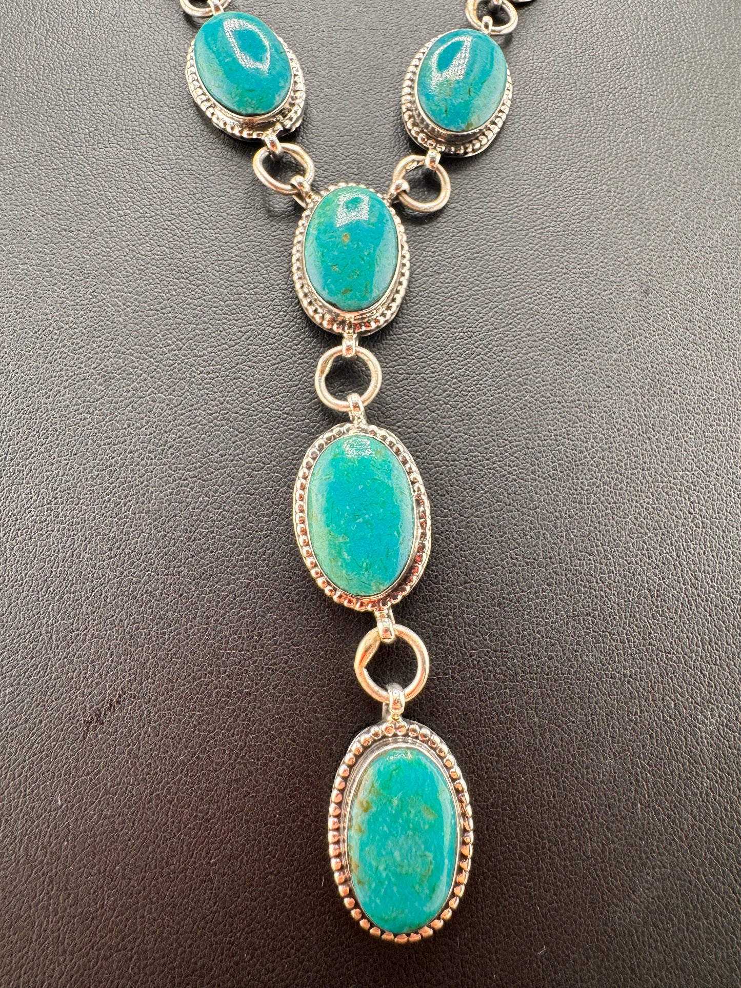 Jason B. Sterling Silver Turquoise Lariat-Style Necklace