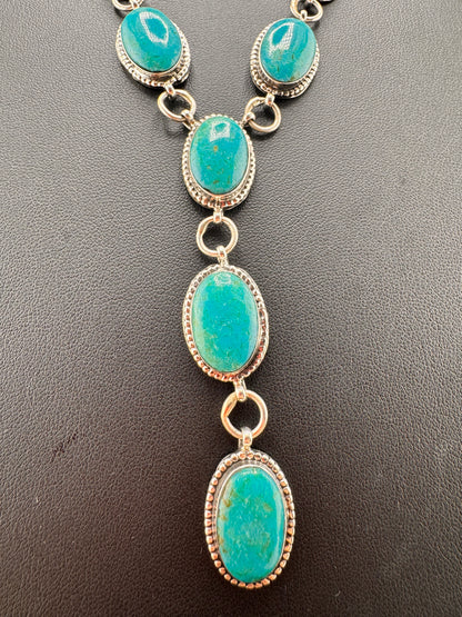 Jason B. Sterling Silver Turquoise Lariat-Style Necklace