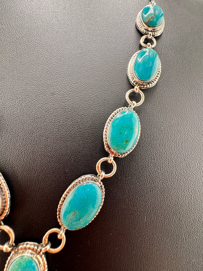 Jason B. Sterling Silver Turquoise Lariat-Style Necklace