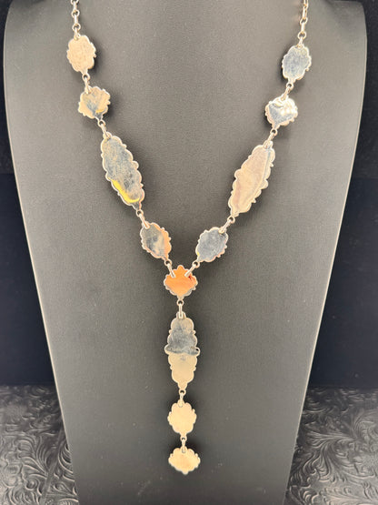 Running Bear Orange Spiny Lariat-Style Necklace