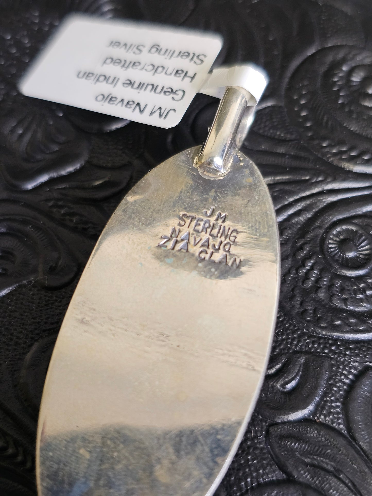 Jakaiya M. Handmade Navajo Andamooka Opal Pendant