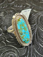 Ty Francisco Kingman Web Turquoise Handmade Navajo Ring Size 9.25