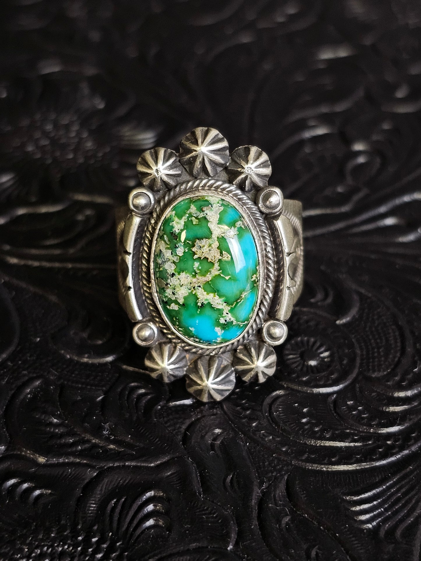 Daniel Benally Sonoran Gold Handmade Navajo Ring Size 10.5