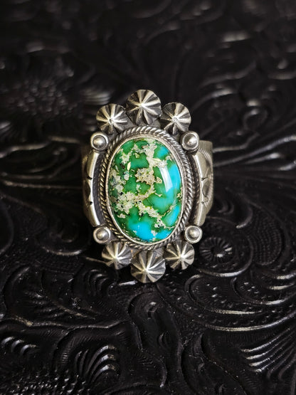 Daniel Benally Sonoran Gold Handmade Navajo Ring Size 10.5