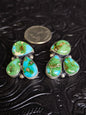 Debra Smith Sonoran Gold Turquoise handmade Navajo Cluster Earrings